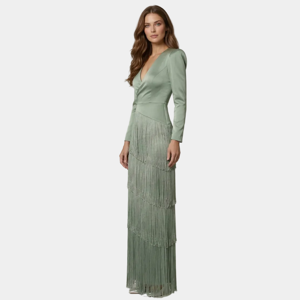 Olga - Eleganta flīsa kleita ar piedurknēm