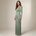 Olga - Eleganta flīsa kleita ar piedurknēm