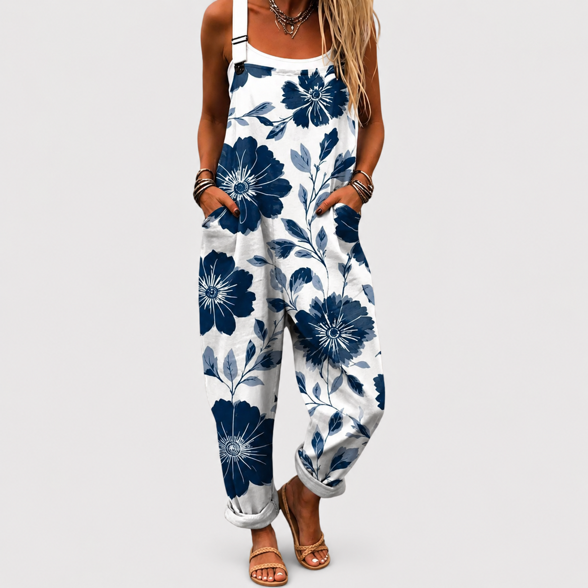 Salopeta Fiori Indigo