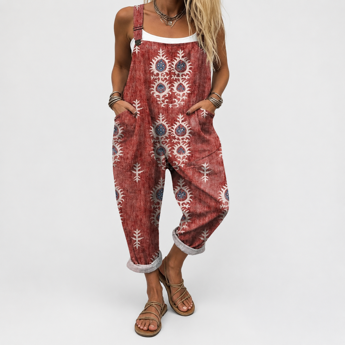 Mīksts boho stila kombinezons