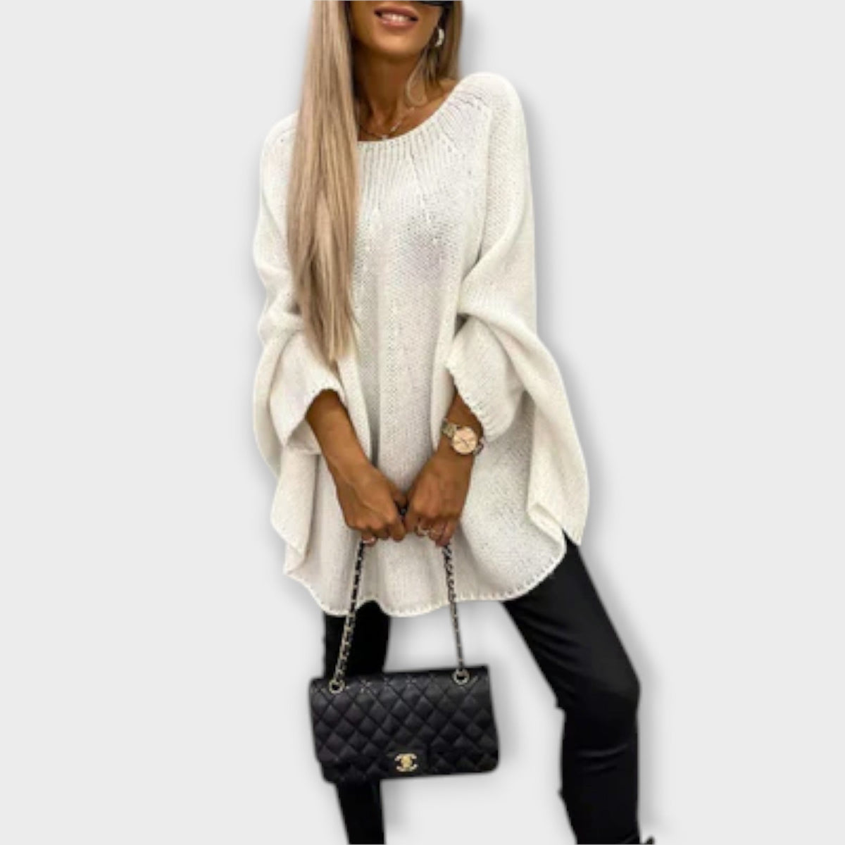 Dara - Elegants sieviešu pulovers ar apaļu izgriezumu