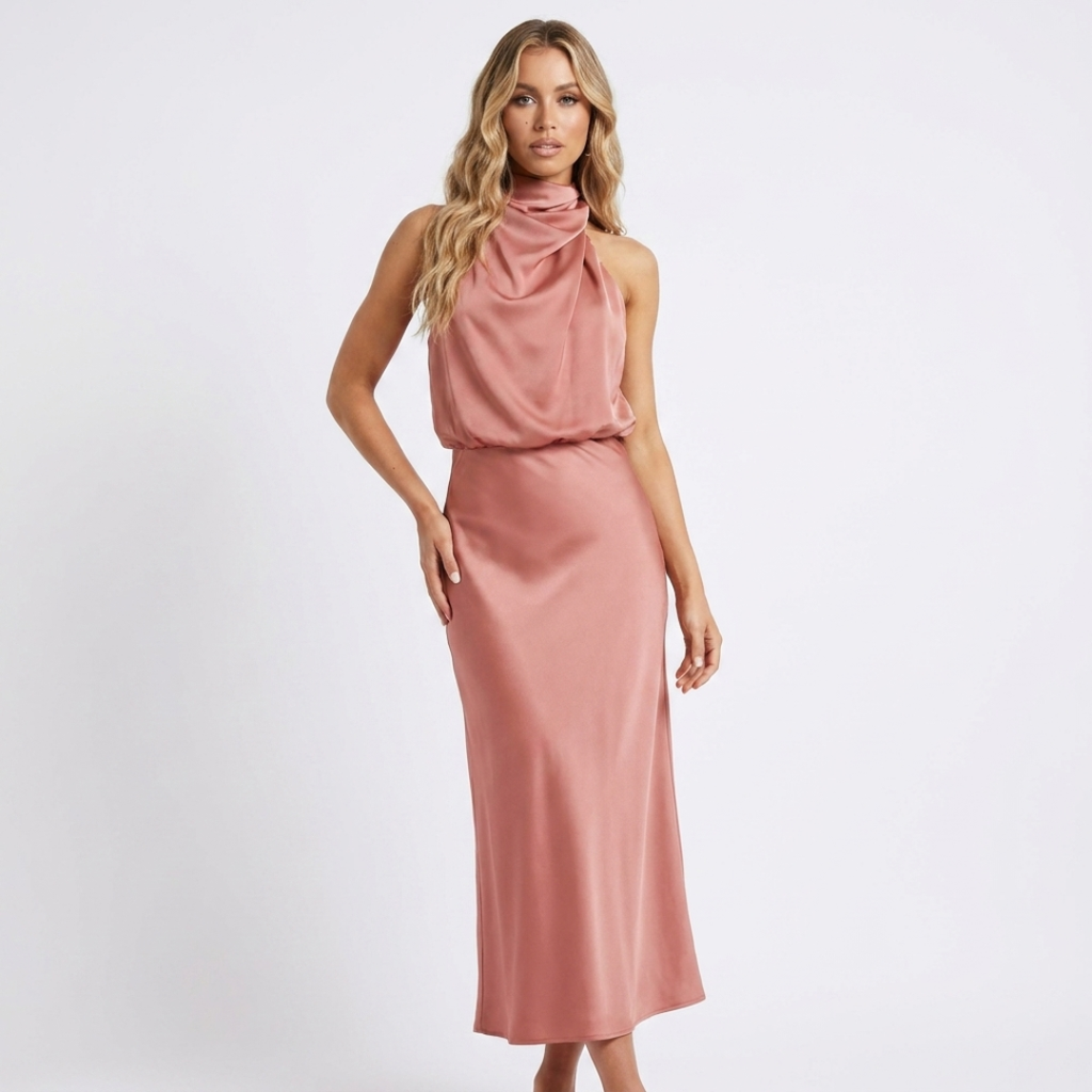 Cana - Eleganta satīna kleita