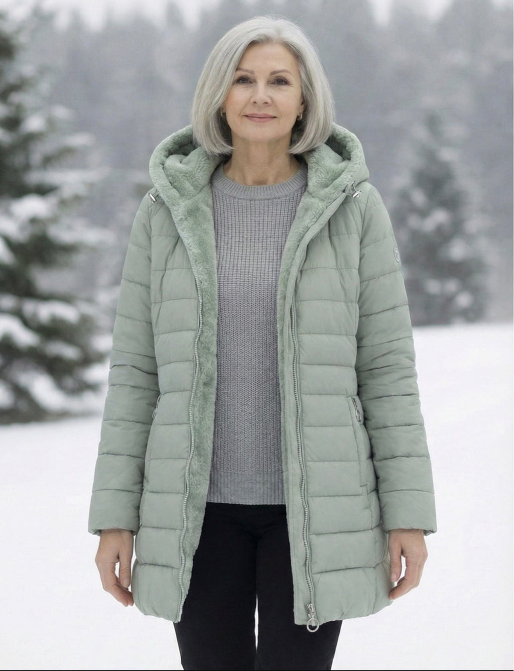 Dunja - Ziemas mētelis ar stepētu dizainu