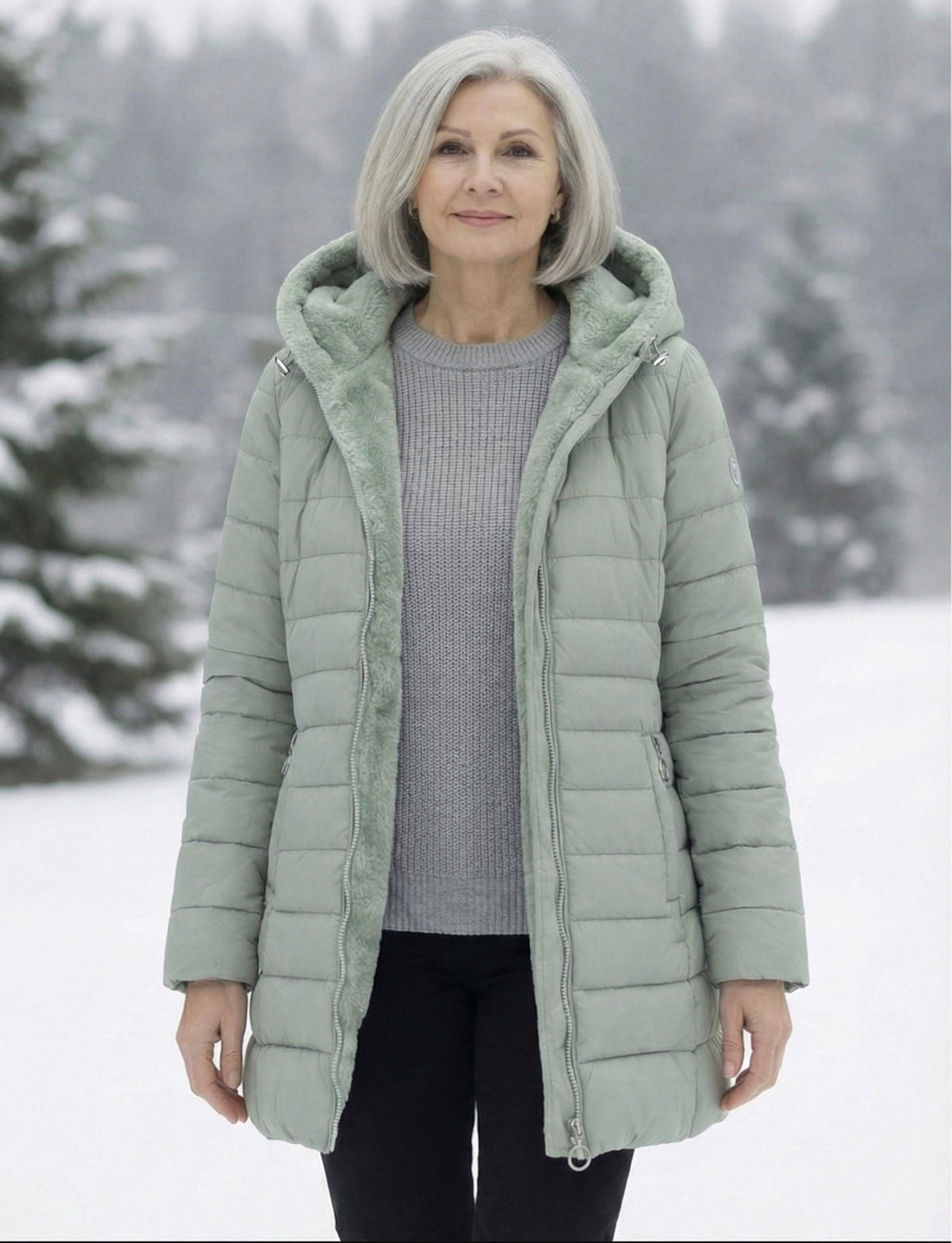 Dunja - Ziemas mētelis ar stepētu dizainu