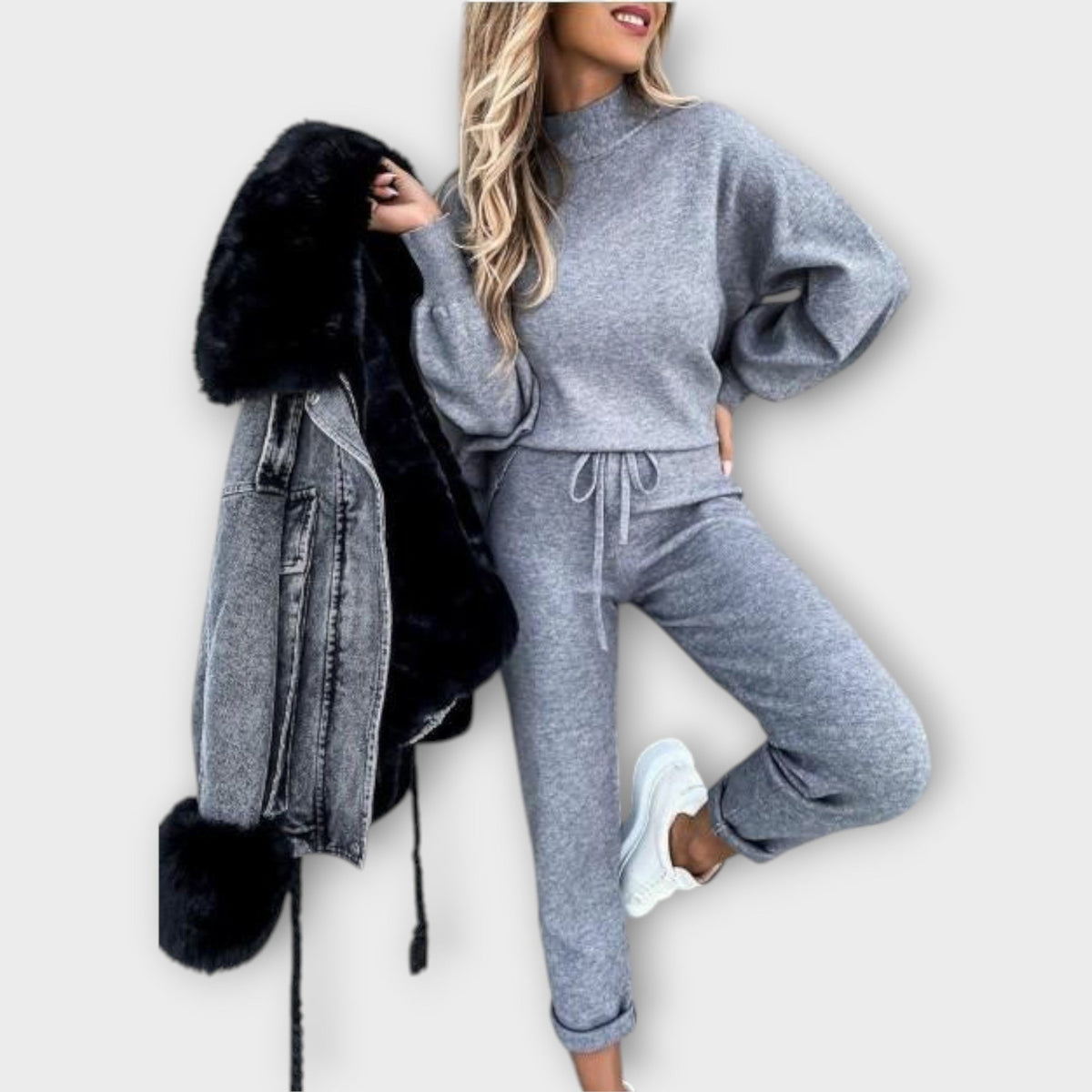 Komplekts ar ērtu piegriezumu un mūžīgu eleganci