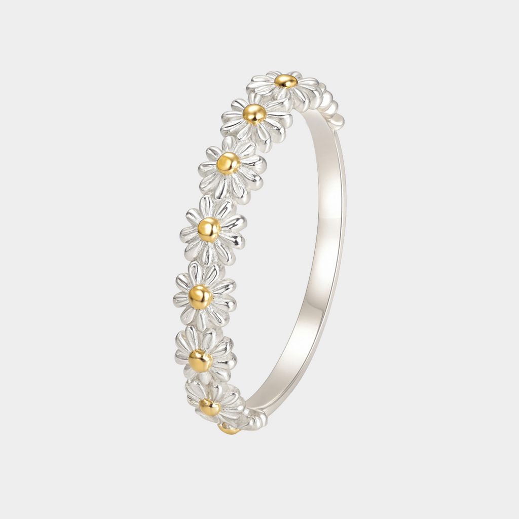 Ranka - Sudraba gredzens ar ziedu