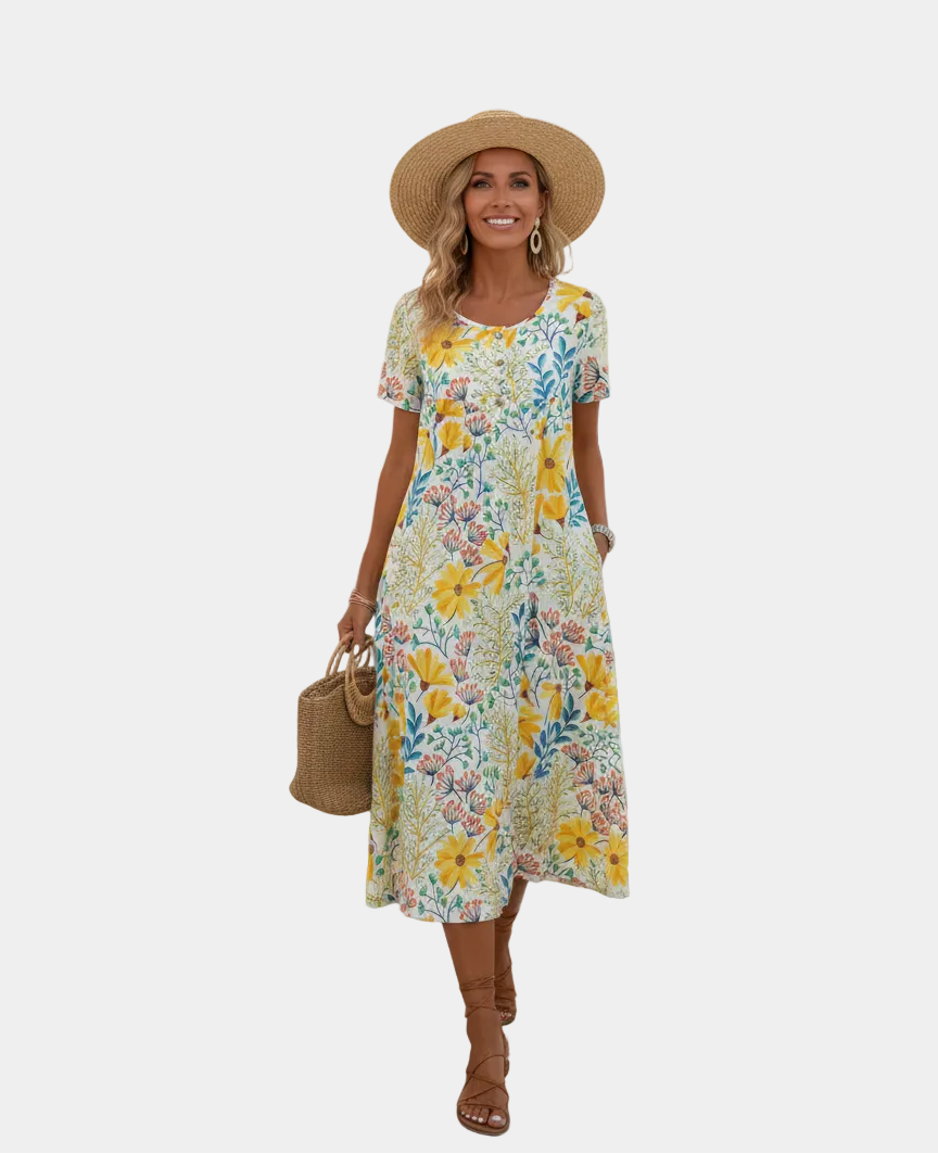 Nina – Eleganta ziedu kleita