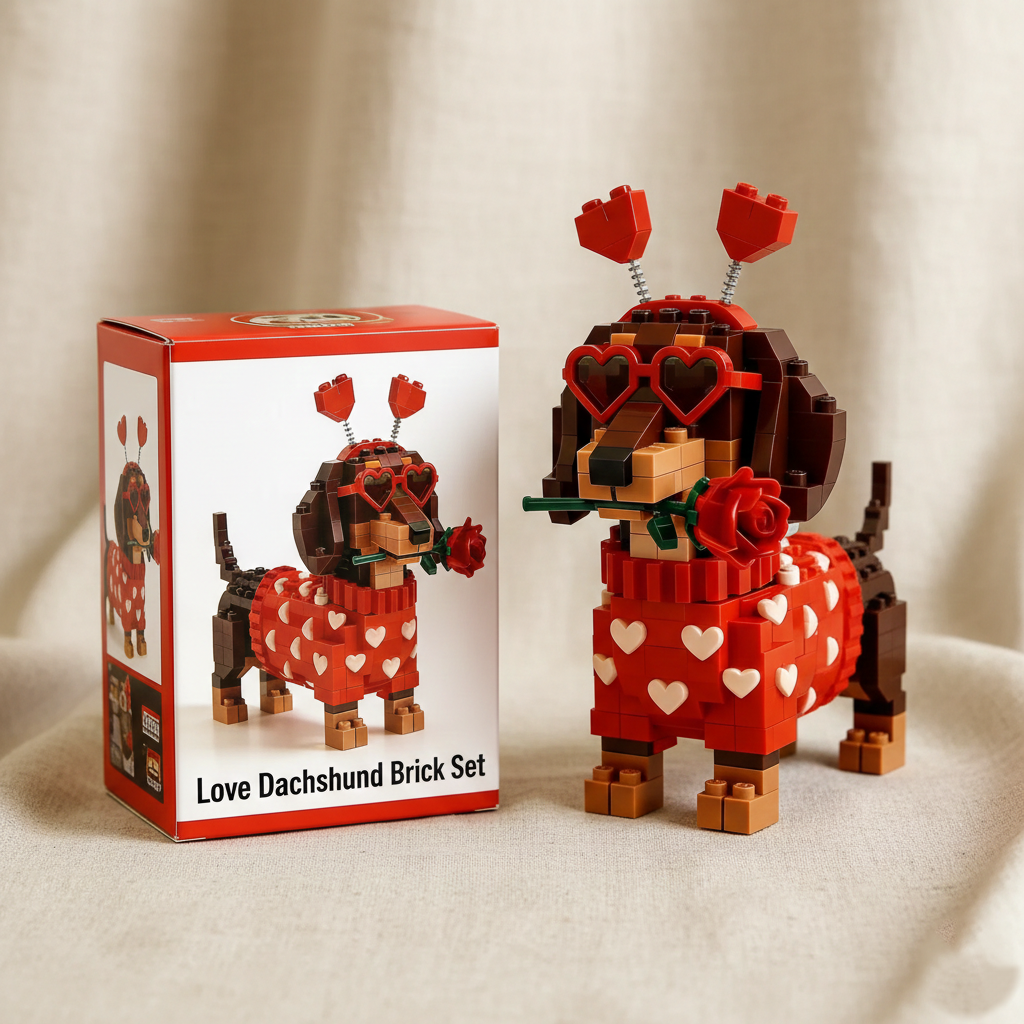 Suņu klucīšu komplekts Love Dachshund