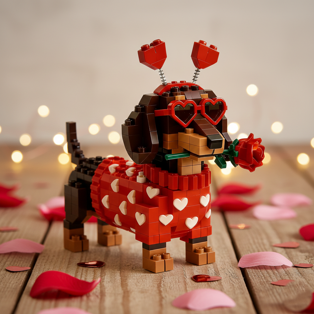 Suņu klucīšu komplekts Love Dachshund