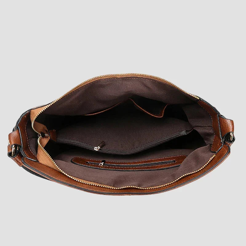 Đurđica - Luksusa ādas pretzagļu hobo tipa soma