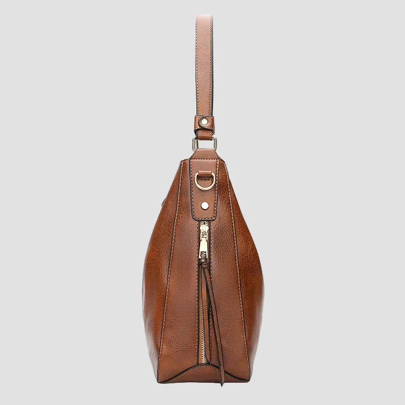 Đurđica - Luksusa ādas pretzagļu hobo tipa soma