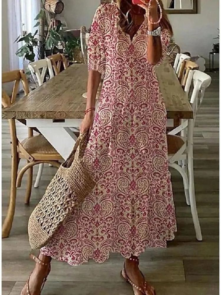 Sara - Eleganta samta maksikleita ar ziediem