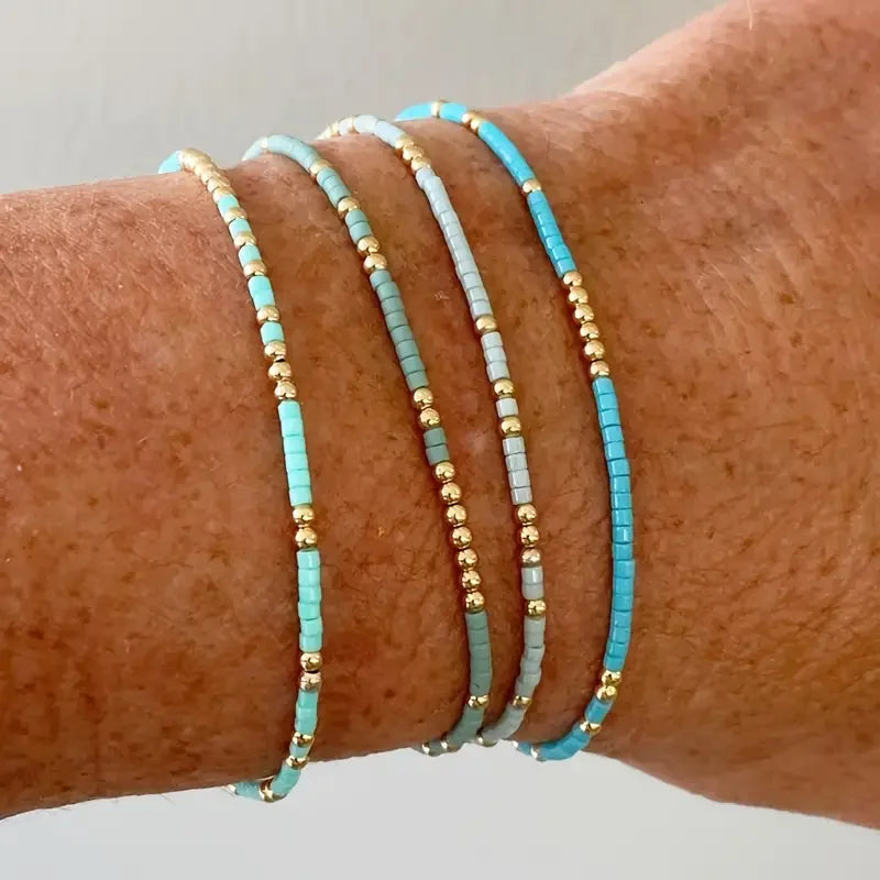 Pērļu aproču komplekts elegantā boho stilā