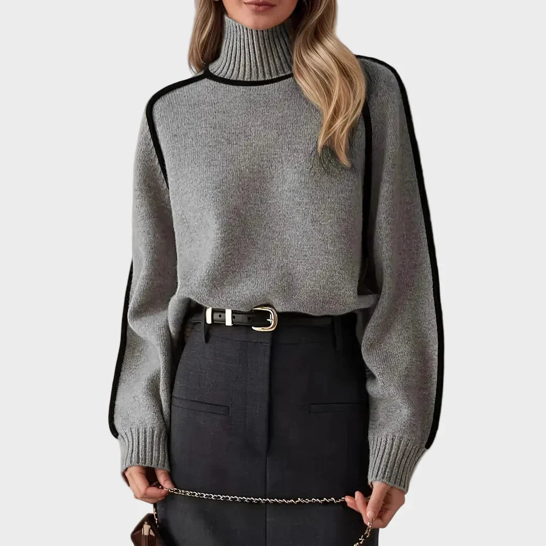 Blaženka - Elegants adīts džemperis ar augstu apkakli