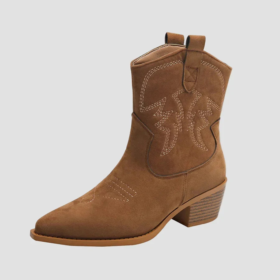 Stylish izšūti vesterna stila zābaki