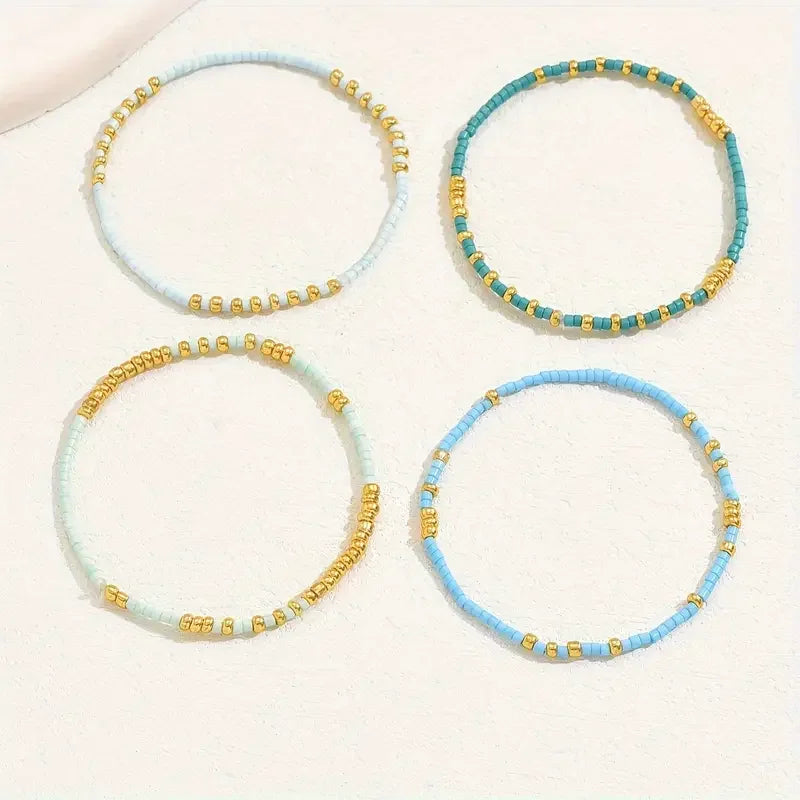 Pērļu aproču komplekts elegantā boho stilā