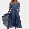 Bosiljka | Eleganta mežģīņu kleita ar kupliem svārkiem