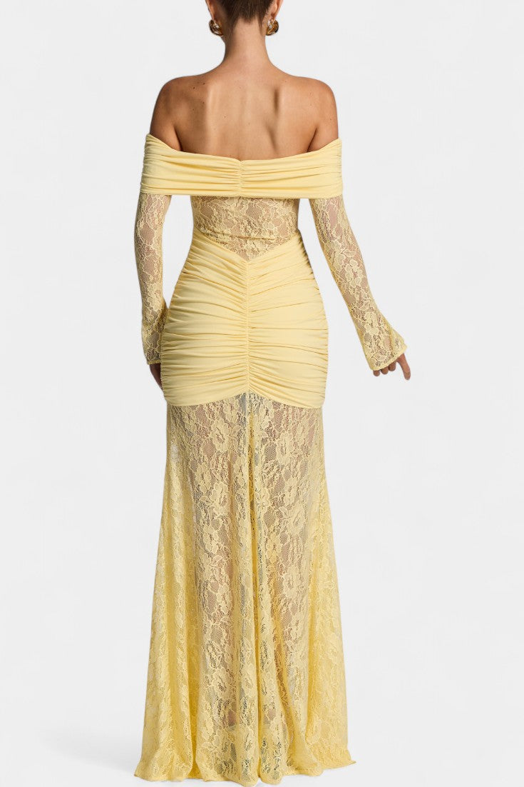 Svetlana - Bruma kleita ar mežģīnēm, bez lencītēm un volāniem
